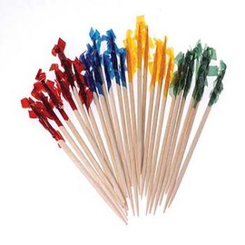 U.S. Toy Lot of 144 Assorted Color Decorative Sandwich Toothpicks - 2.75"