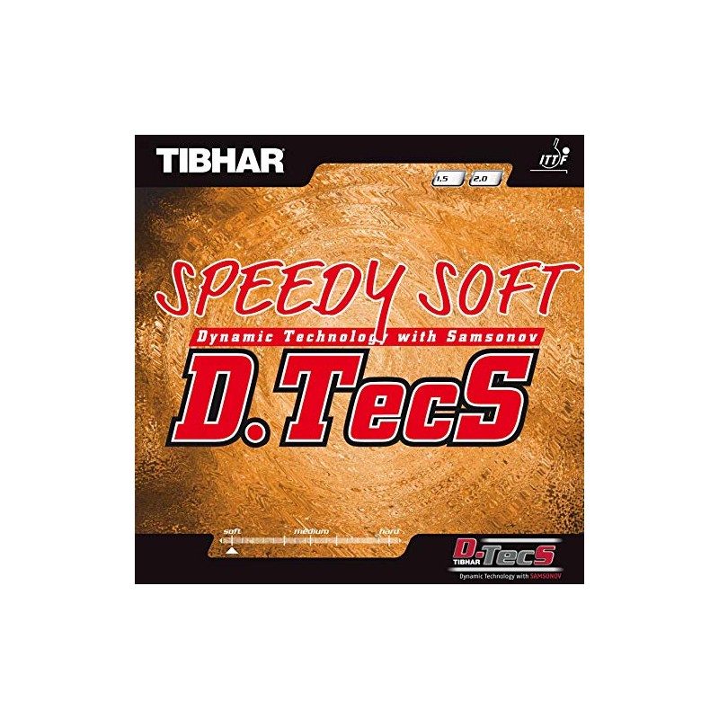 Tibhar Speedy Soft D.TecS Rubber Red 1.5 mm