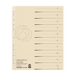 Herlitz 5970009 Trenn Blatt A4 chamois 50er Packung