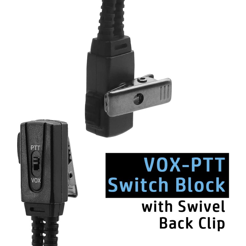 Throat Mic Earpiece Headset for Cobra Radio ACXT145 ACXT345 PX655