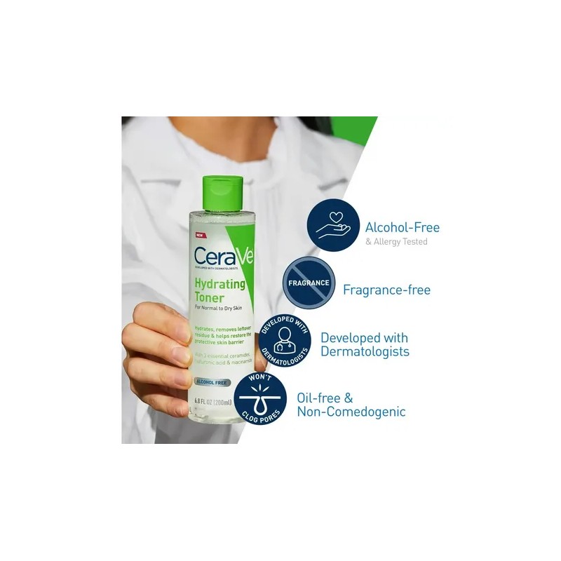 Cerave Hydrating Toner For Normal To Dry Skin, 200ml