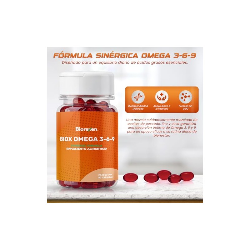 Biox Omega Synergic Formula 180 Cápsulas Pack Suplemento Epa Dha