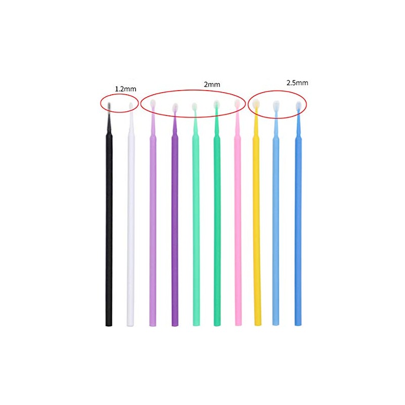 100 PCS Disposable Micro Brush Swab Applicators Eyelash Extension Mascara