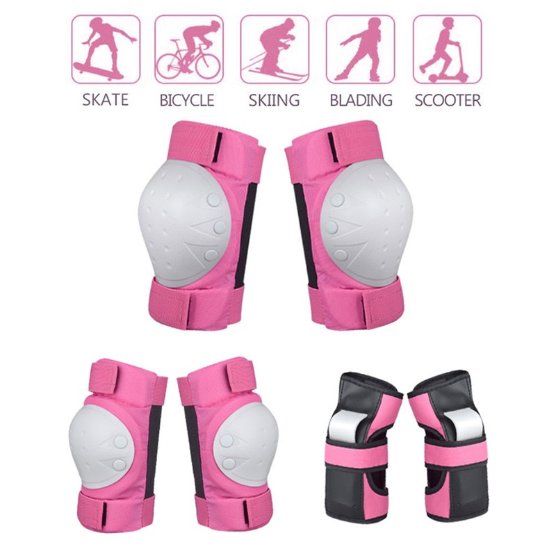 6 Pcs Adults Kids Knee Pads Elbow Pads Wrist Pads