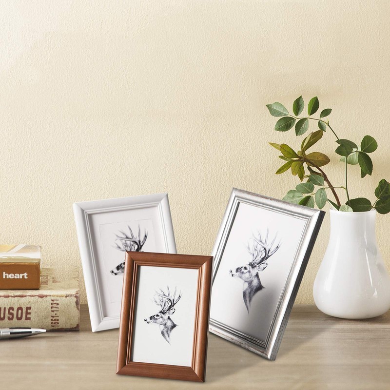 Woltu Picture Frame Artos Style Wood Frame, Photo Gallery Glass