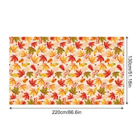 3Pcs Autumn Maple Leaf Tablecloth, Disposable Rectangular Tablecloths Waterproof Oil and Stain Resistant Thanksgiving Kitchen Decoration Party Party Picnic Supplies
