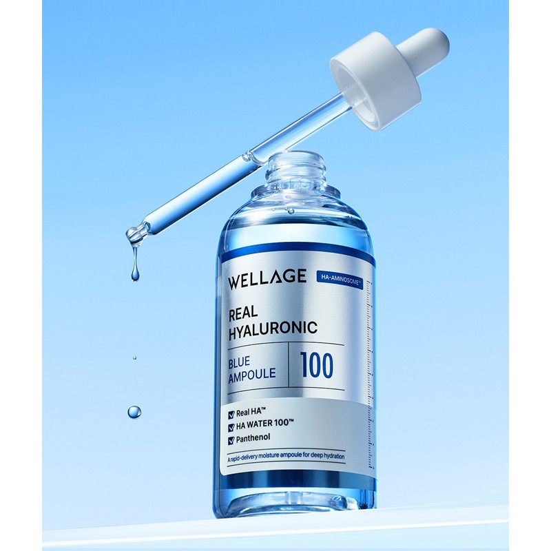 웰라쥬 리얼 히알루로닉 블루 100 앰플, 30ml, 1개 Wellage Real