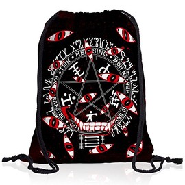style3 Hellsing Eyes Backpack Gym Bag Sport Jute Bag Vampire Anime Manga, multicoloured, Rucksack