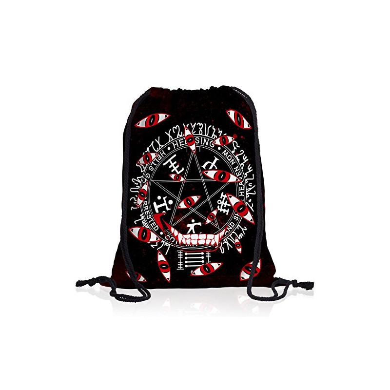style3 Hellsing Eyes Backpack Gym Bag Sport Jute Bag Vampire