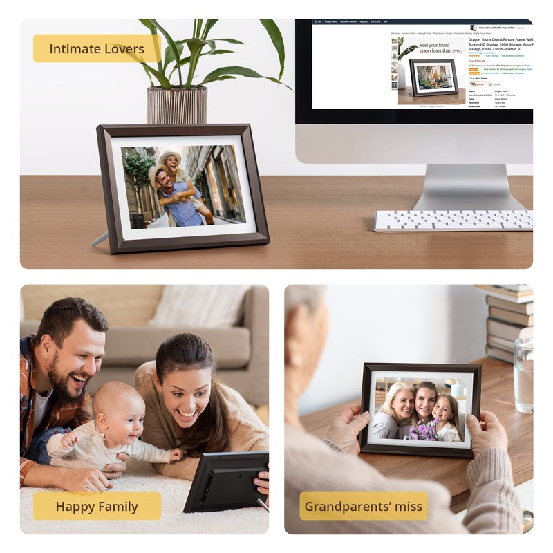 Dragon Touch Digital Picture Frame WiFi 10 inch IPS Touch