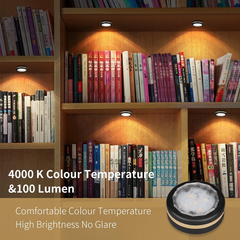 Petorobot LED Puck Lights with Remote Battery Operated Under Cabinet