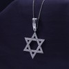 THE JEWEL ZONE White Cubic Zirconia Star of David Pendant