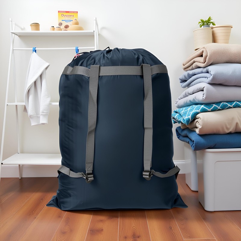 2 Pack Laundry Bag Backpack, 27” x 34”Sturdy Laundry Bag