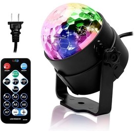 Disco Ball Party Light, Sound Activated Party Lights with Remote Control Dj Lighting,Rotating Disco Ball Light for Party Birthday