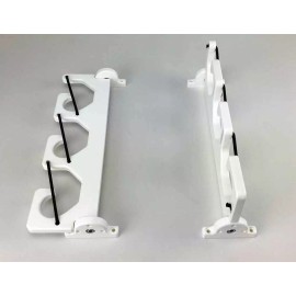 Oobjek 3 Fishing Rod Pole Reel Folding Holder Gunwale Boat Rack Bungee Low Profile