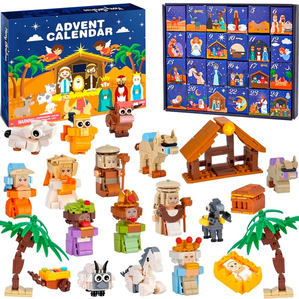 Nativity Advent Calendar Building Blocks 2025, 24 Days of Nativity