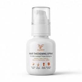 Hair Thickening Spray with Rosemary Biotin and Batana Oil - Non-Greasy Scalp Serum for Fuller and Denser Looking Hair - Infused with Caffeine Castor Oil and Niacinamide - 2 FL OZ (White)