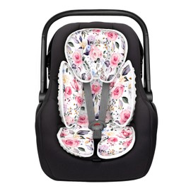 RosyLCG Infant Car Seat Insert, 2-in-1 Reversible Baby Carseat Head Support for Newborn, Soft Carseat Insert Cushion for Baby Girls, Adjustable Baby Headrest for Strollers