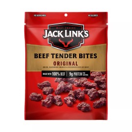 Jack Link's Beef Tender Bites, Original Flavor, Protein-Rich Snack, 3.25 oz Bag