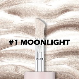 Erinde Iluminador líquido, Barra bronceadora facial, Acabado natural brillante, Crema iluminadora sedosa y ligera de mezcla fácil, Sin crueldad, 01# M