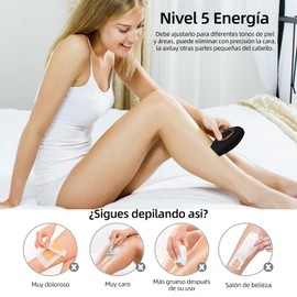 Yostyle Depiladora Luz Pulsada IPL, Flashes Depilación Sin Dolor para Mujeres y Hombres, 5 Nivel de Energía Sistemas de Depilación Dispositivo Profesional, para Cara,Línea de Bikini,Piernas,Axilas