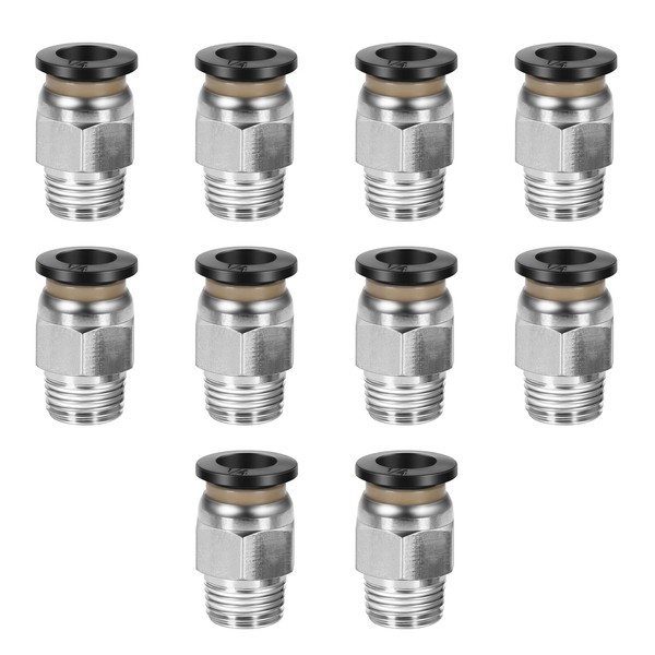 CNAODUN 10 Pcs Push-to-Connect Fittings 1/4 Inch Tube OD x
