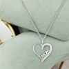 Heart Mom Pendant With Baguette .20CT Diamond In Sterling Silver