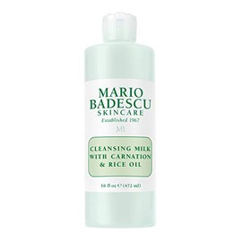Mario Badescu Leche limpiadora con clavel, aceite de arroz y vitamina E  Limpiador desmaquillante lquido sin enjuague con frmula lechosa para el...   
