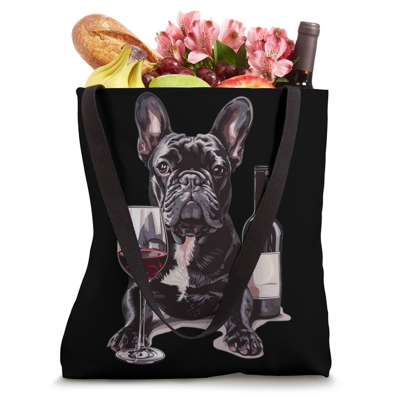 French Bulldog Wine Tote Bag
