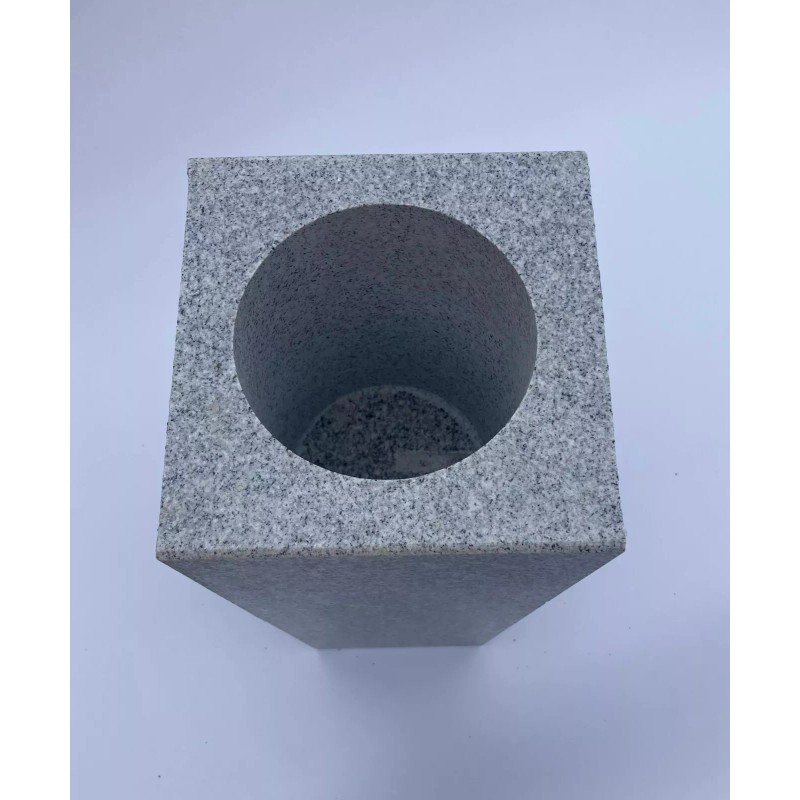 Granite Memorial Vase Tapered 6"x6"x10" Gray