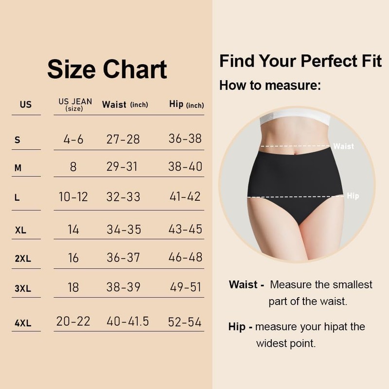 BATTEWA Incontinence Underwear for Women Washable, Leak Proof Underwear,Seamless Panties,