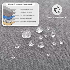 Foreate Non-Slip Couch Cover Waterproof Sectional Sofa Cover Couch Cover Blanket - Cat Scratch Furniture Protector Dog Couch Cover Protector Machine Washable, 71’’ x 134’, Light Grey - U