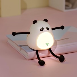 Annmore Nachtlicht Kinder Aaufladbares LED Nachtlampe Baby Panda Kinderzimmer Schlaflicht Kawaii Stimmungslichter