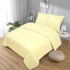 Softex Royal Cotton Bed Linen Set 200 x 220 cm 3-Piece - 100% Cotton - Oeko-Tex Certified - YKK Zip - Skin-Friendly Washable at 60° Beige