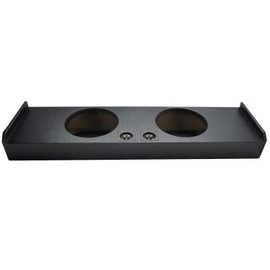 American Sound Connection Compatible with Ford F-150 Crew Cab Truck 09-15 Dual 12" Sub Box Enclosure - Rhino Coated