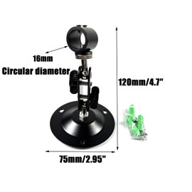 BEITESI Laser Module Mount Bracket 360-Degree Adjustable Positioning Bracket 16mm (3-Pack, Black Alumina)