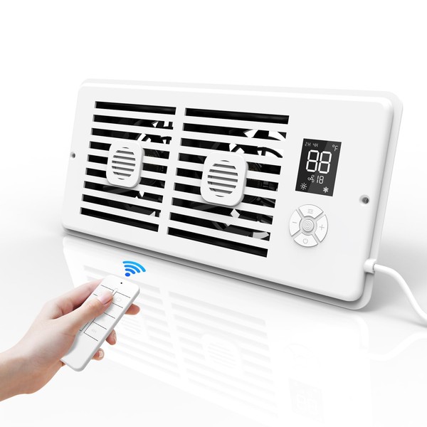 SoulBay 4x10 Inch Smart Register Booster Fan with Remote and