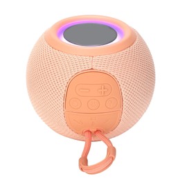 Wireless Bluetooth Speaker Portable Small Speaker Microphone FM Radio Desktop Speaker with Colorful Lights for Home Car Office Domitory Roseate