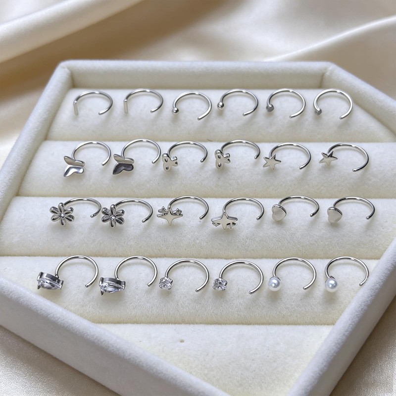 FIRSAUKI Backless Half Hoop Earrings Women