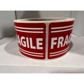 Pardee Label 250 2x3 FRAGILE Labels Stickers for shipping supplies  FRAGILE NEW RED