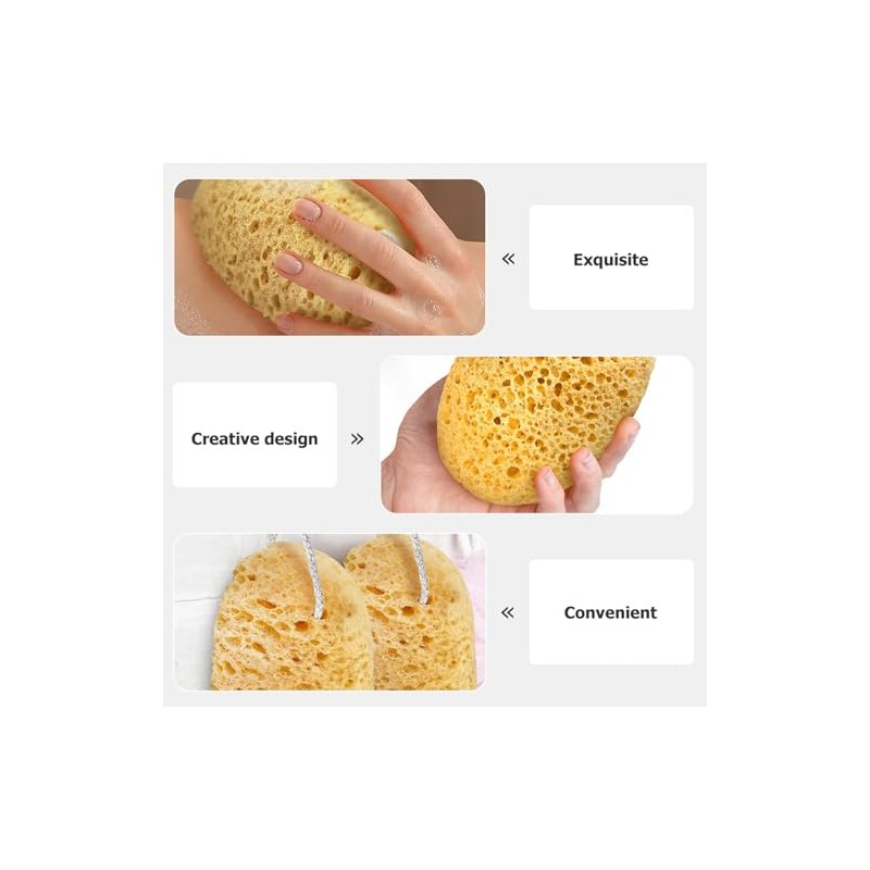 BETOOKY Esponja de Baño Exfoliante de Celda de Abeja 2