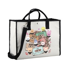 MYSOMY SKZ K-POP Boy Group Gift SKZ Canvas Tote Bag Stay Fandom Gifts SKZ Fans Shoulder Bag K-POP Music Lover Merch (SKZ Tote)