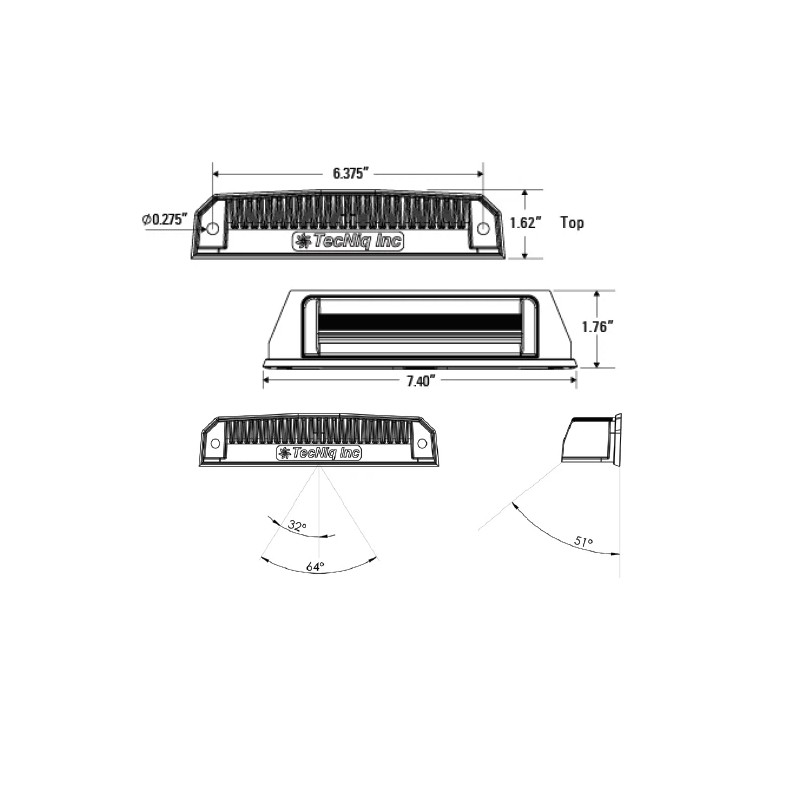 TecNiq D30 Surface Mount LOAD Truck Trailer RV lights TecNiq