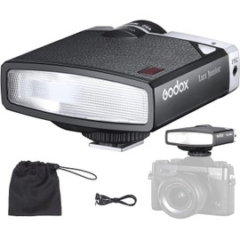 Godox Lux Junior Retro Camera Flash Speedlight GN12 6000K Color Temperature 28mm Focal Length Replacement Compatible for Canon Nikon Sony Fuji Olympus Cameras