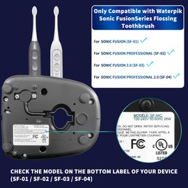 Replacement Flossing Toothbrush Heads with Covers for waterpik Sonic Fusion SF01/SF02 and Sonic Fusion 2.0 SF03/SF04,6 Count,White