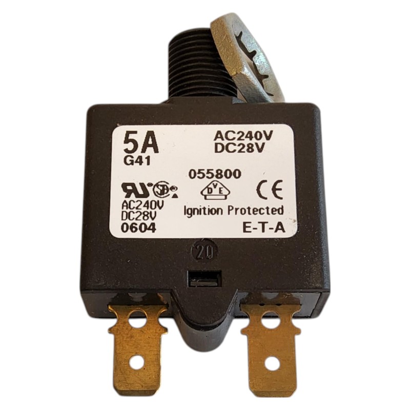 Circuit Breakers Single pole thermal reset circuit breaker in a