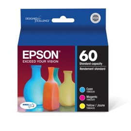 EPSON T060 DURABrite Ultra -Ink Standard Capacity Color Combo Pack (T060520-S) for select Epson Stylus Printers