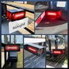 Nilight 2 PCS Steel Trailer Light Boxes Housing Kit 3LED