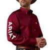 ARIAT Men’s TEK Polo Shirt Burgundy/White