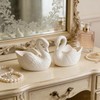 White Ceramic Swan Planter 4.4in (2 Pack) Succulent Small Plant